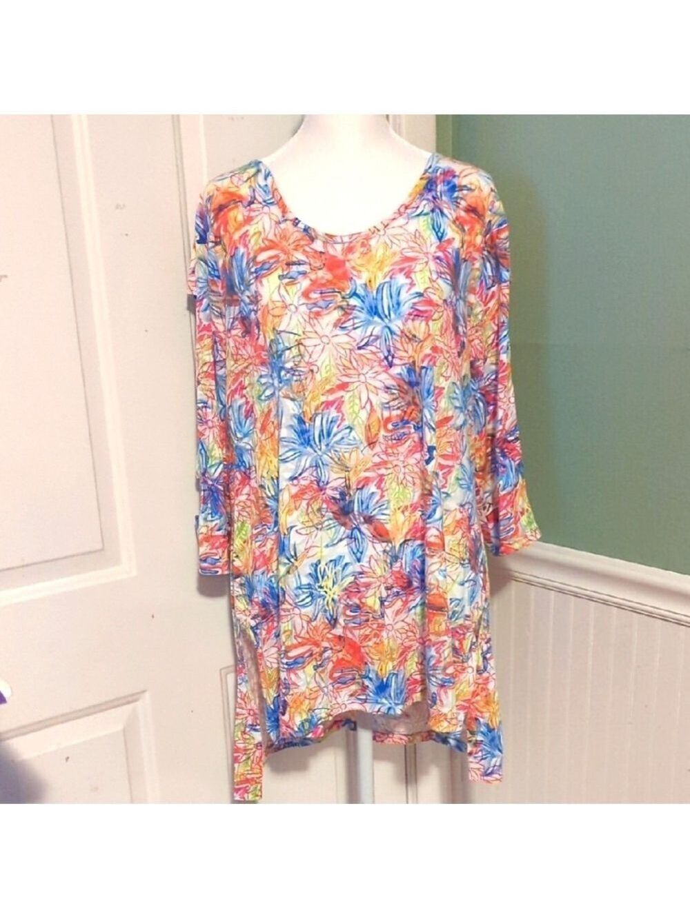 Lulu B Swim Top XL Semi Sheer